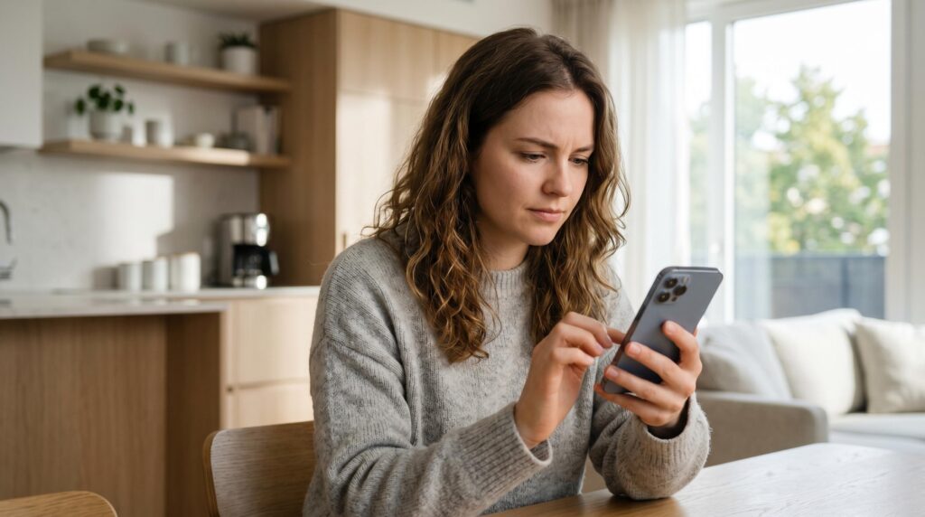 Pessoa configurando metas financeiras no celular com o app Mercado Pago aberto na tela