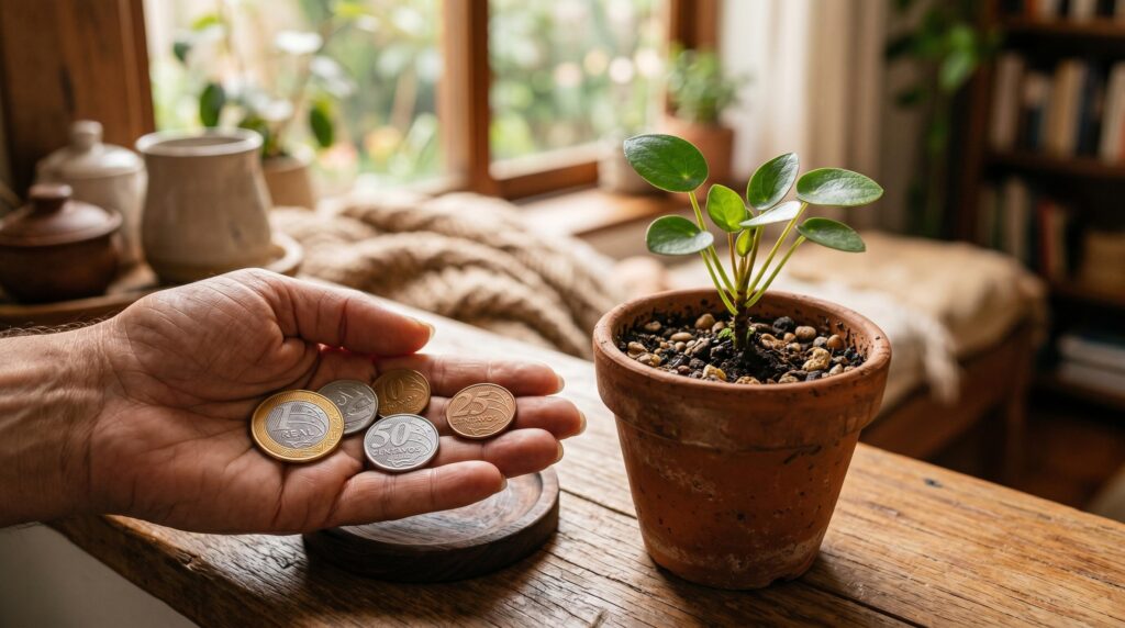 Pessoa analisando opções de investimento em renda passiva com pouco dinheiro em um notebook